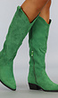 Groene Suède-Look Cowboylaarzen