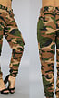 Bruine Cargo Broek met Camouflage Print