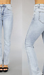 Lichtblauwe High Waist Jeans met Flair Pijpen