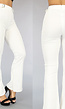 Witte Flair Broek met Gesp Details