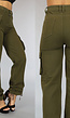 Tall Groene Straight Leg Cargo met Veter Details