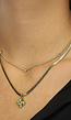 Dubbele Layered Ketting met Strass