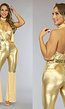 Gouden Retro Disco 70's Kostuum met Flair Pijpen