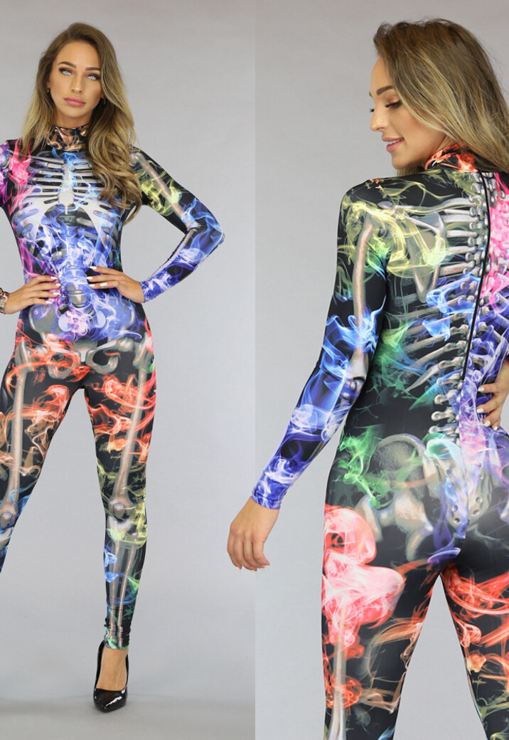 Kleurrijk Skelet Kostuum