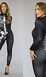 Aansluitend Skelet Jumpsuit