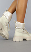 Beige Gewatteerde Snowboots met Grove Zool