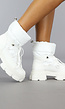 Witte Gewatteerde Snowboots met Grove Zool