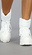 Witte Gewatteerde Snowboots met Grove Zool