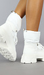 Witte Gewatteerde Snowboots met Grove Zool