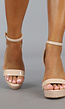 Nude Lak Peeptoe Sandaletten