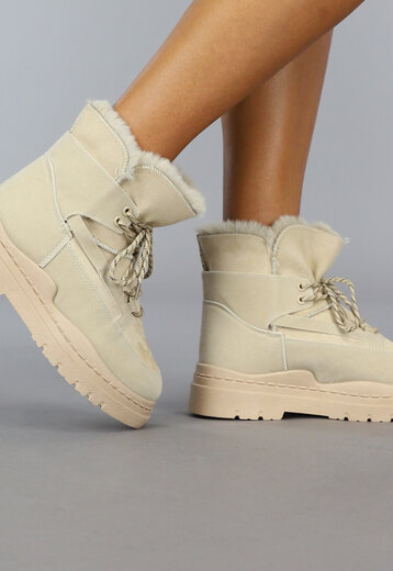 SALE50 Beige Chunky Snowboots