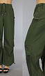 Groene Parachute Broek met Veterdetail