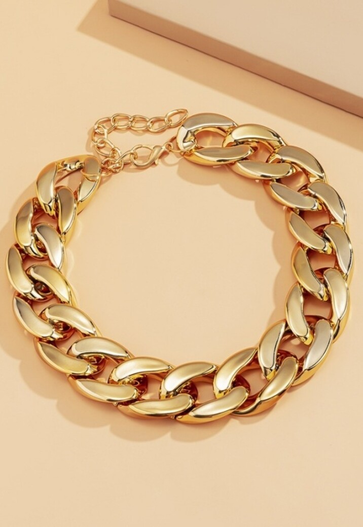 Extra Grote Schakelketting Goud