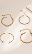 Gouden Vierdelige Armbanden Set