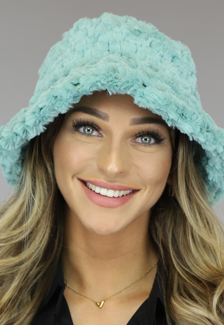 Turquoise Teddy Bucket Hat