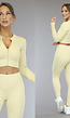 Zacht Gele Longsleeve Sporttop met Rits