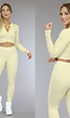 Zacht Gele Longsleeve Sporttop met Rits
