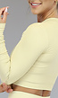 Zacht Gele Longsleeve Sporttop met Rits