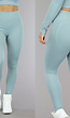 Grijs Blauwe Grove Rib Sport Legging met Scrunch