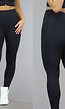 Zwarte Grove Rib Sport Legging met Scrunch