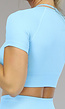 Blauwe Sporttop met Vierkante Hals en Straps