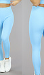 Blauwe Squatproof Sportlegging van Ribstof