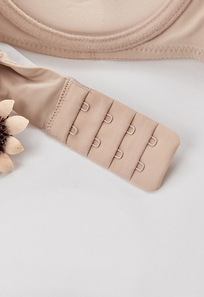 Beige T-Shirt BH met Kruisbare Bandjes