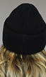 Zwarte Beanie met Wit Hartje