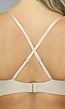 Beige T-Shirt BH met Kruisbare Bandjes