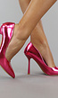 Fuchsia Metallic Pumps met Spitse Neus