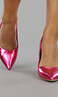 Fuchsia Metallic Pumps met Spitse Neus