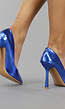 Blauwe Metallic Pumps met Spitse Neus