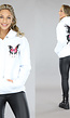 Witte Butterfly Oversized Hoodie