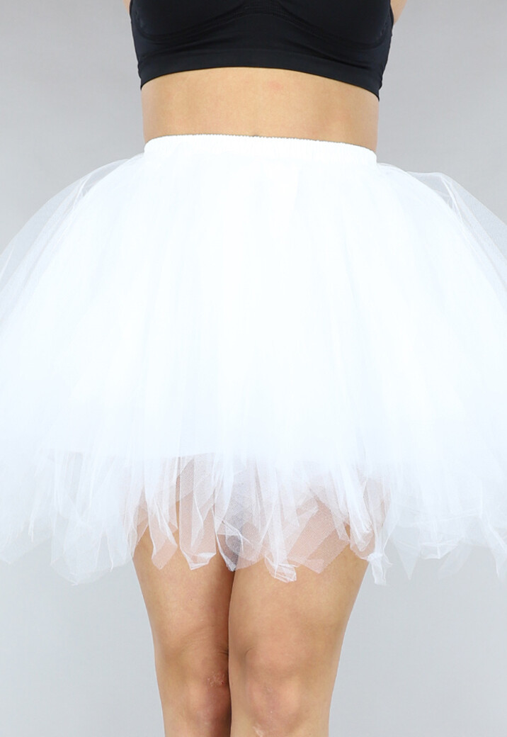 Witte Tutu  met Elastische Tailleband