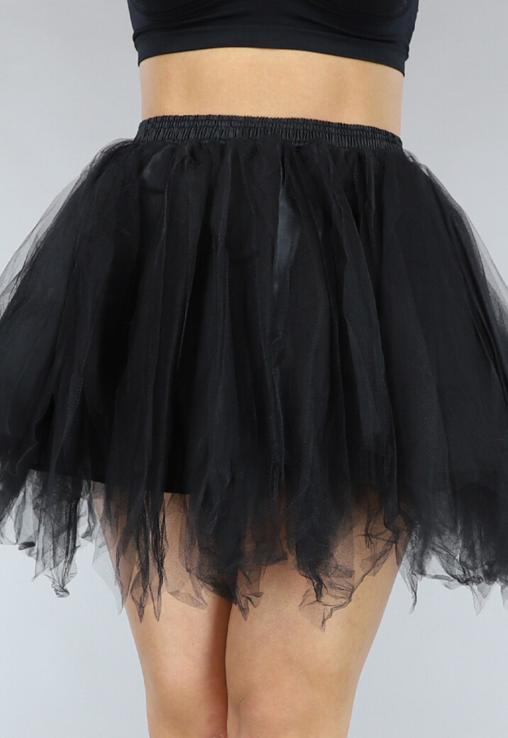 Zwarte Tutu  met Elastische Tailleband