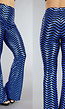 Flair Broek met Blauwe Zigzag en Glitters