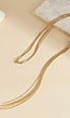 Gouden Twist Hals Bodychain met Knoopdetail