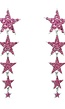 Roze Lange Sterren Oorhangers