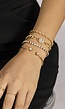 4 Piece Gouden Armbanden Set met Strass