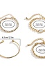 4 Piece Gouden Armbanden Set met Strass