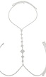 Zilveren Square Hals Bodychain met Strass