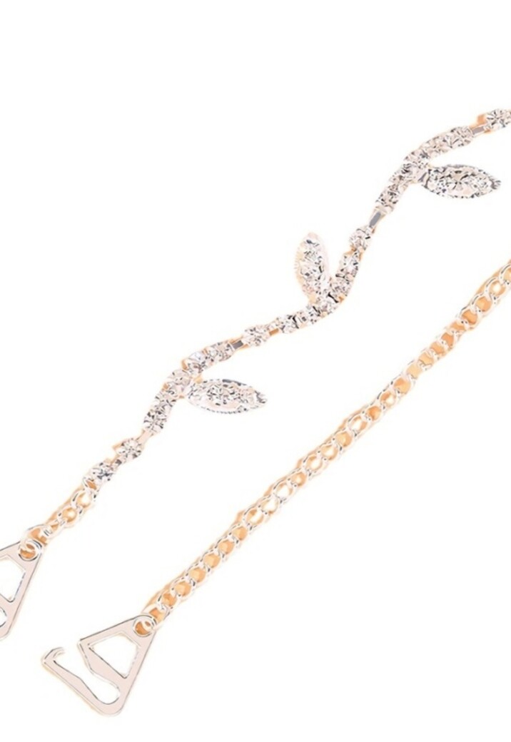 Gouden Leaf BH Band met Strass