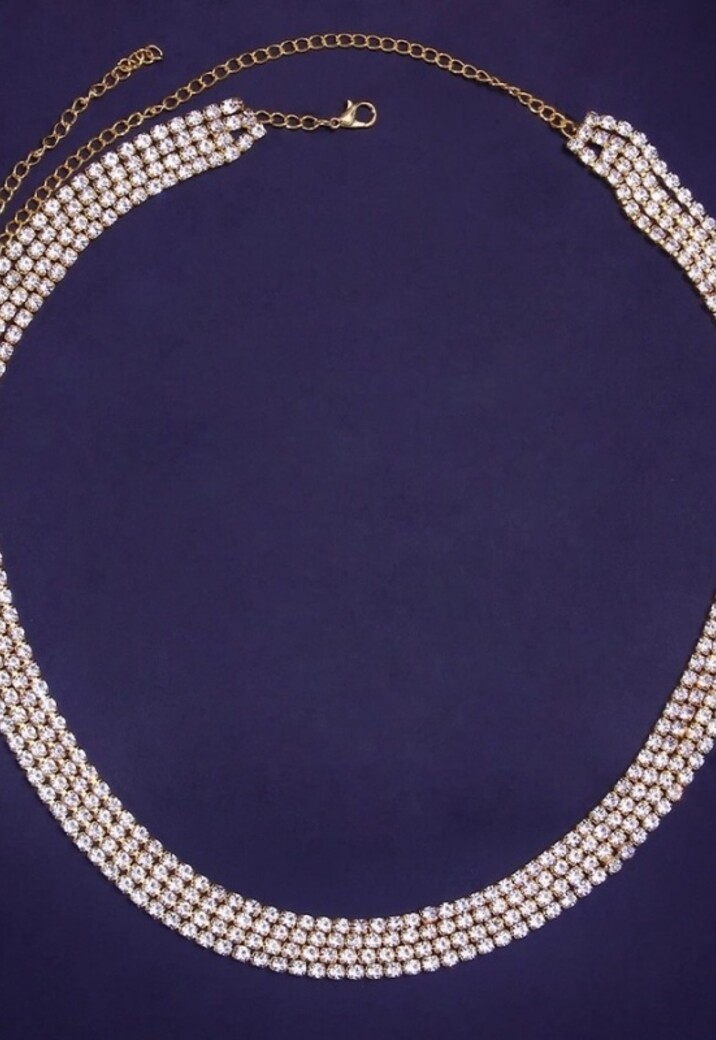 Gouden Glamour Bodychain met Strass