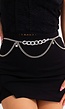 Zilveren Heup Bodychain met Schakelketting