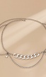 Zilveren Heup Bodychain met Schakelketting
