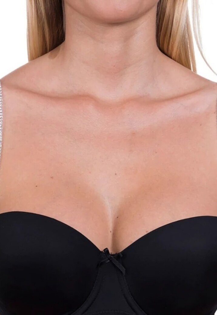 Zilveren Verstelbare BH Band met Dubbele Strass