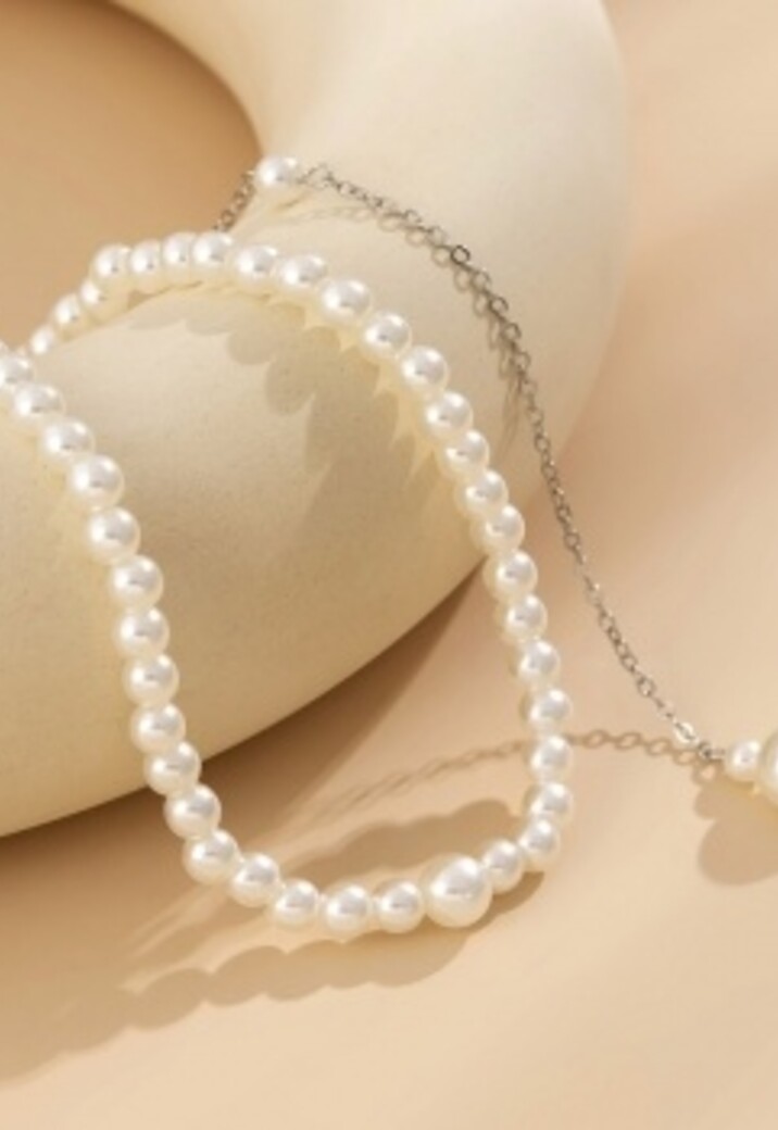 Zilveren Ketting met Parels en Hanger