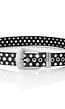 Grove Zwarte Lederlook Riem met Strass