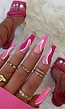 Multi Roze Swirl Nepnagels