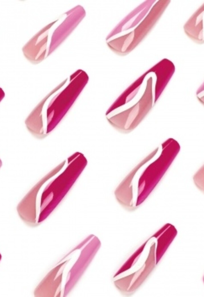 Multi Roze Swirl Nepnagels